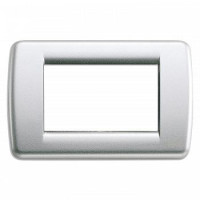 Vimar Накладка для 3 модулей RONDO металл металлик серебрянный, 16753.21
