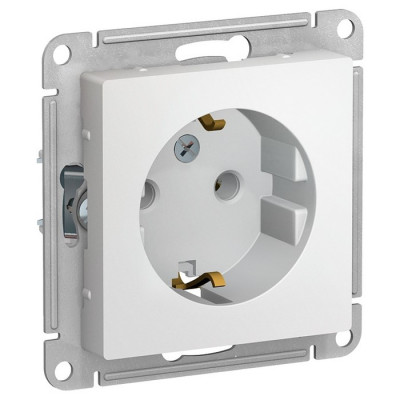 IRIDIUM Розетка с заземляющим контактом, 250 В, 16 А, винтовой зажим. Цвет белый , M0101