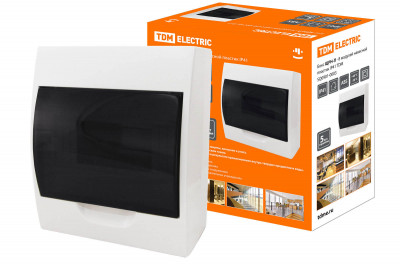 Бокс ЩРН-П-8модулей навесной пластик IP41 TDM Electric, SQ0901-0003