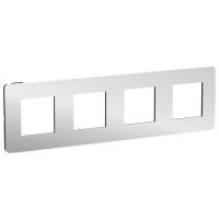 рамка 4-постовая, ХРОМ/антрацит
