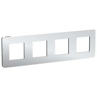 рамка 4-постовая, ХРОМ/антрацит