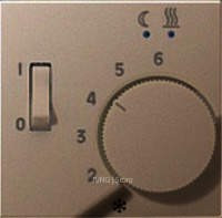 AFTR231PLMO - A500 Накладка для мех-зма терморегулятора пола с выкл. FTR 231 U, цвет мокко, Jung