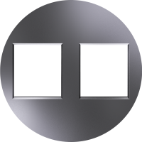 Donel D16 сталь накладка 2-я для розеток RJ45,TV,SAT, DO86937