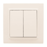 Выключатель 2-кл. СП 10А бежевый Минск EKF