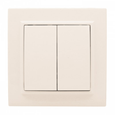 Выключатель 2-кл. СП 10А бежевый Минск EKF