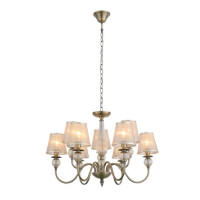 Evoluce SL185.303.09 Светильник подвесной Бронза, Прозрачный/Бежевый, Бронза E14 9*40W