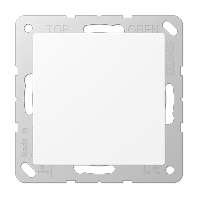 Крышка без отверстий с суппортом; термопласт; белый матовый; A500, A594-0WWM