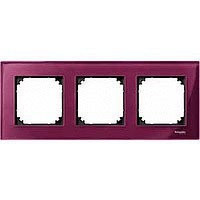 MERTEN M-Elegance РАМКА стеклянная 3 поста, РУБИН, SM