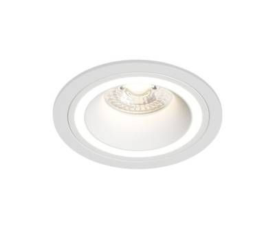 Denkirs DK2060-WH Встраиваемый светильник с декоративной акриловой вставкой, белый, алюминий