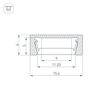 Профиль MIC-M-2000 WHITE (Arlight, Алюминий), 044543