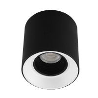 Denkirs DK3090-BW+BK Светильник накладной IP 20, 10 Вт, GU5.3, LED, черно-белый/черный, пластик
