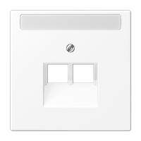 Плата (фиксация винтом) для двух модулей с полем для надписи; термопласт; белый матовый, LS969-2NAUAWWM Плата (фиксация винтом) для двух модулей с полем для надписи; термопласт; белый матовый, LS969-2NAUAWWM