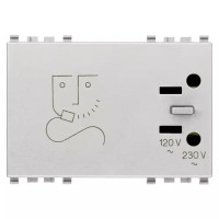 Vimar Розетка для электробритвы 230в ,серебро матовое, 20290.N