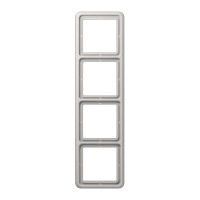 Рамка для вертикальной и горизонтальной установки ударопрочная, 4-кратная; светло-серая, CD584WULG