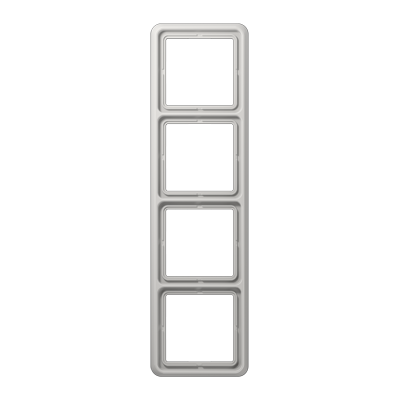 Рамка для вертикальной и горизонтальной установки ударопрочная, 4-кратная; светло-серая, CD584WULG