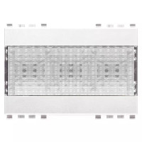 Vimar Лампочка с автоматическим аварийным устройством и светодиодом на 3 модуля 120-230V, белая, 20384.B