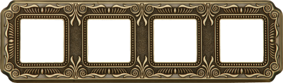 FD01364PB Fede Firenze Рамка 4-ная, Bright Patina