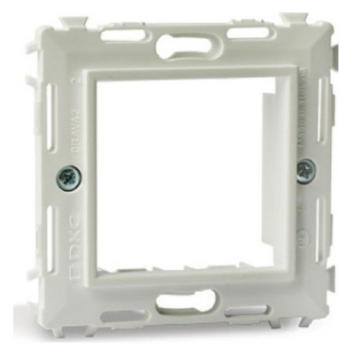 ДКС Каркас на 2 модуля (одноместный), слоновая кость, RAL9001, 75020SL