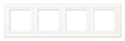Рамка 4-поста; термопласт; белый; Eco Deco, EPD484WW