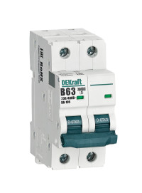 DEKraft Автоматический выключатель ВА105-2P-063A-B