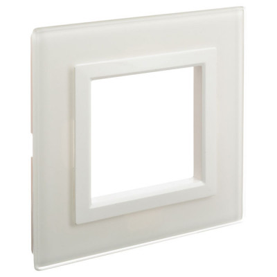 4400822 - ДКС Рамка из натурального стекла,  "Avanti", белая, 1 пост