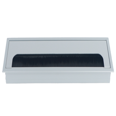 Donel Кабельный громмет (лючок) в стол, 160*80мм, цвет: серебро, DCGR16080S