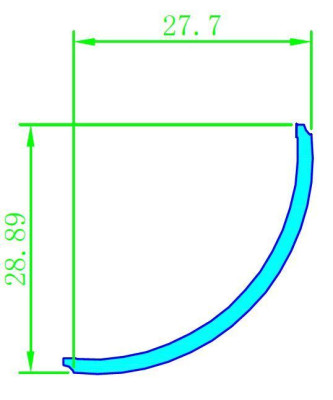 Экран ARH-KANT-H30-2000 Round Frost-PM (Arlight, Пластик), 016582
