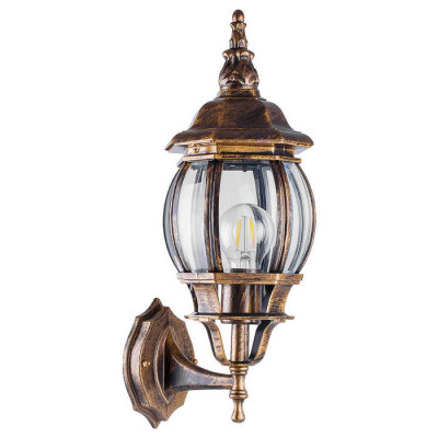 Светильник садово-парковый, 100W 230V E27 черное золото, 8101/PL8101 (на стену вверх), Feron 11244