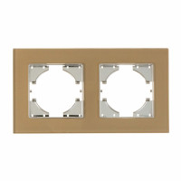 С1120-032 GUSI UGRA РАМКА 2-местная, стекло, цвет шампань., С1120-032