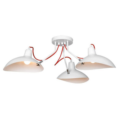 LUSSOLE NAVAJO Люстра потолочная, цвет основания - белый, плафон - металл (цвет - белый), 3x40W E27, LSP-8126