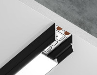 Алюминиевый профиль накладной 10*10 Черный, 2 м, AMBRELLA LIGHT, GP1650BK