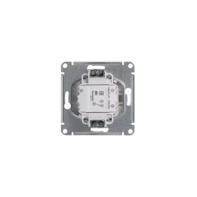 GLOSSA 1-клавишный ПЕРЕКЛЮЧАТЕЛЬ, сх.6, 10АХ, механизм, БЕЛЫЙ