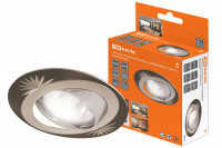 Светильник встраиваемый поворотный СВ 02-05 MR16 50Вт G5.3 чёрный/никель TDM Electric, SQ0359-0015