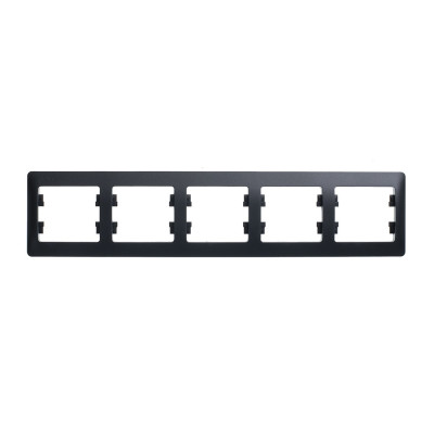 GLOSSA 5-постовая РАМКА, горизонтальная, АНТРАЦИТ