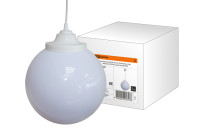 Светильник НСБ 02-60-251 УХЛ4 60 Вт, IP40, шар опал 250 мм, шнур белый TDM Electric, SQ0313-0005
