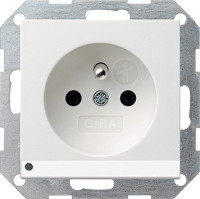 117203 Gira Розетка с зазем штыр защ от дет LED подс