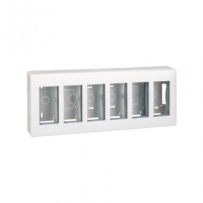 Simon Cima 500 Белый Бокс на 6 модулей, наружный монтаж, 167х59х412мм, 51000006-030