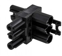 Simon Connect Графит Соединитель, разъёмы Quick Connection "1 папа - 2 мамы", 2P+E, CR7312-14