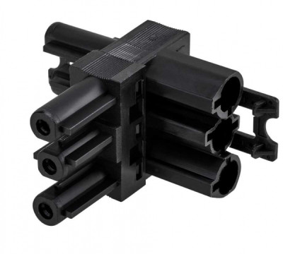 Simon Connect Графит Соединитель, разъёмы Quick Connection "1 папа - 2 мамы", 2P+E, CR7312-14