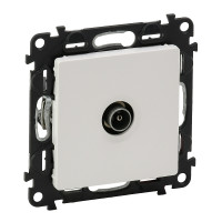 Legrand Valena LIFE.Розетка ТВ проходная 1,5дБ/14дБ 0-2400 МГц.С лицевой панелью.Белая, 753461 Legrand Valena LIFE.Розетка ТВ проходная 1,5дБ/14дБ 0-2400 МГц.С лицевой панелью.Белая, 753461