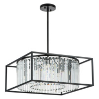 Lightstar 713127 (MD20109-12B) Люстра REGOLO 12х40W G9 ЧЕРНЫЙ МАТОВЫЙ/ПРОЗРАЧНЫЙ (в комплекте)