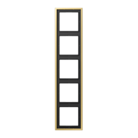 Рамка для вертикальной и горизонтальной установки, 5 постов; металл; латунь classic; Messing, ME2985C