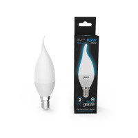 Лампа Gauss Свеча на ветру 9.5W 950lm 6500K E14 LED 1/10/50, 104101310
