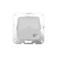 DEA Розетка 1-ая с/з с крышкой с/у 16А мех. Бел KRANZ (1/10/120) , KR-78-0213