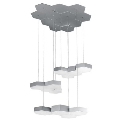 Lightstar 750224 (MD13003032-12А) Люстра подвесная FAVO LED-60W 2880LM Silver 4000K (в комплекте)