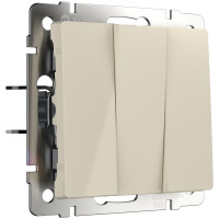 Werkel W1130003/ Выключатель трехклавишный (слоновая кость), a051488