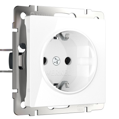 Werkel W1171301/ Розетка с заземлением, безвинтовой зажим (белый), a051108