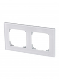 ABB NIE Zenit Стекло белое Рамка 2-я 2+2 мод