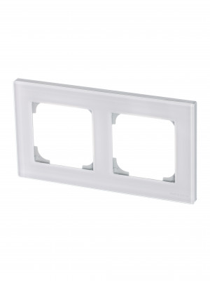 ABB NIE Zenit Стекло белое Рамка 2-я 2+2 мод