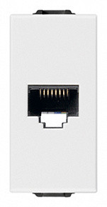 Vimar Розетка RJ45 cat5e Netsafe UTP, белая, 09338.9 Vimar Розетка RJ45 cat5e Netsafe UTP, белая, 09338.9